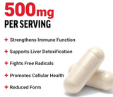 Reduced Glutathione - Free Radical Neutralizer - 500 MG (60 Capsules)