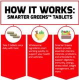 Smarter Greens - Superfood Tablets for Digestion, Energy & Stress (90 Tablets)