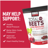 Total Beets Chews “ Blood Pressure Support “ Acai Berry (60 Soft Chews)