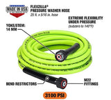 Flexzilla HFZPW3525M Pressure Washer Hoses with M22 Fittings 5/16 in. x 25 ft.