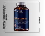 High-Quality Omega-3 Fish Oil with Vitamin D3 - 1,060 EPA/DHA (120 Softgels)