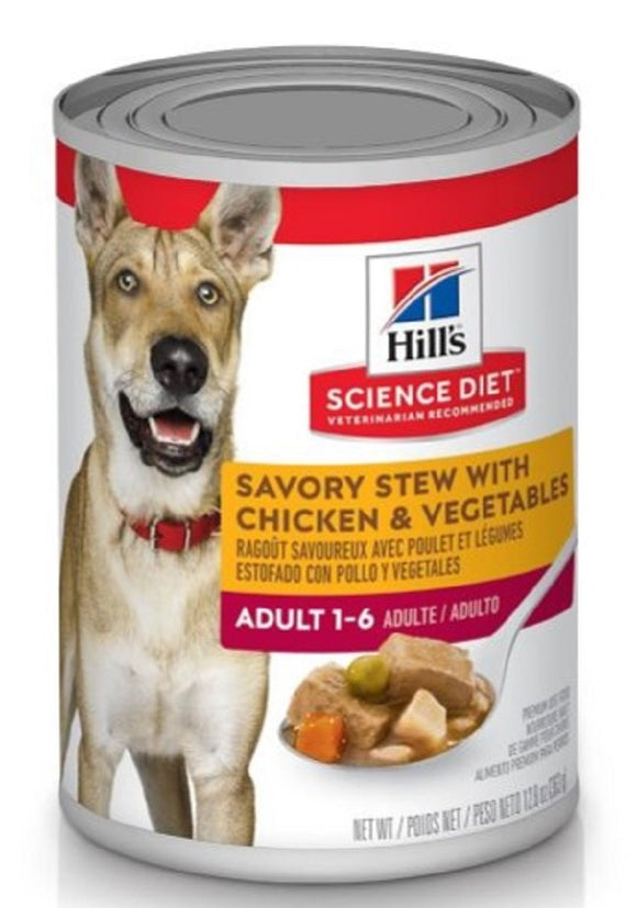 Hill's Science Diet Adult 1-6 Chicken & Vegetables Stew Wet Dog Food - 1 Can