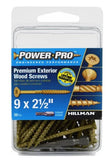Hillman 42481 Heavy-duty Exterior Outdoor Wood Screws #9 x 2-1/2 in. - 50 pcs.