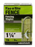 Hillman 461297 Fas-n-Tite Galvanized Fence Staple 1-1/4 in., 9 Gauge