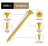 Hillman 48415 Deck Plus Exterior Tan Ceramic Steel Screw #10 x 2-1/2 in. - 1 lb.