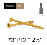 Hillman 48415 Deck Plus Exterior Tan Ceramic Steel Screw #10 x 2-1/2 in. - 1 lb.