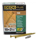 Hillman 48421 10 x 3-1/2 in. Deck Plus Star-Drive Ceramic Steel Screws - 1 lb.