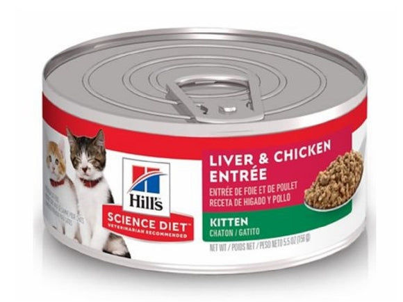 Hill's Science Diet 6600 Liver and Chicken 1 Single Can 5.5 oz. Wet Kitten Food