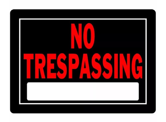 Hillman 10 in. x 14 in. Aluminum No Trespassing Sign w/ Space for Fill In -1 pc.
