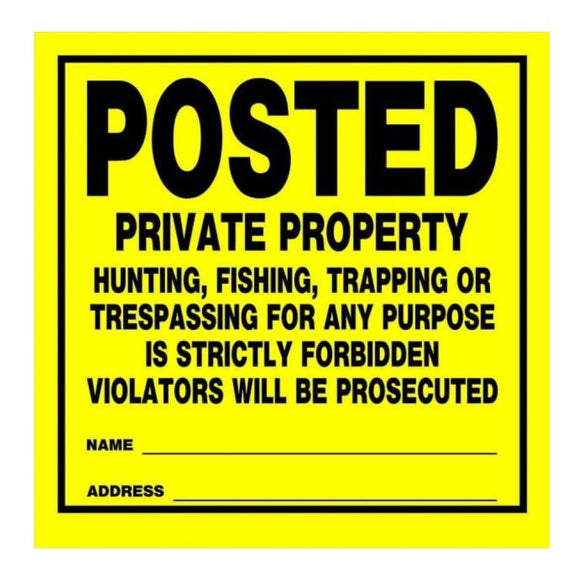 Hillman 840167 11 in. x 11 in. Plastic Posted Private Property Sign