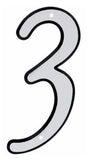 Hillman 841602 Nail-On Reflective Plastic #3, 4 Inch Outdoor Decoration Number