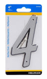 Hillman 841604 Outdoor Nail-On Reflective Plastic Number, 4 Inch, #4 Decoration