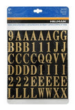 Hillman 842266 Outdoor Decor 1" A-Z, 0-9 Gold/Black Letters & Numbers Packaged