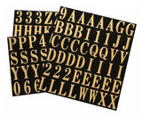 Hillman 842266 Outdoor Decor 1" A-Z, 0-9 Gold/Black Letters & Numbers Packaged
