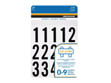 Hillman 842284 Outdoor Decoration Vinyl 2 Inch Black and White Numbers Packaged