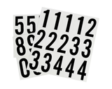 Hillman 842284 Outdoor Decoration Vinyl 2 Inch Black and White Numbers Packaged