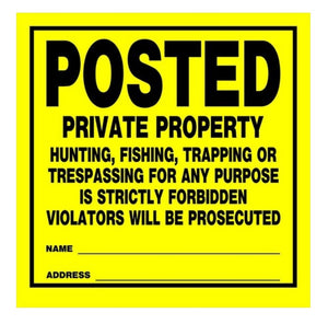 Hillman 843388 11 in. x 11 in. Posted Private Property Signs, 25-Pack