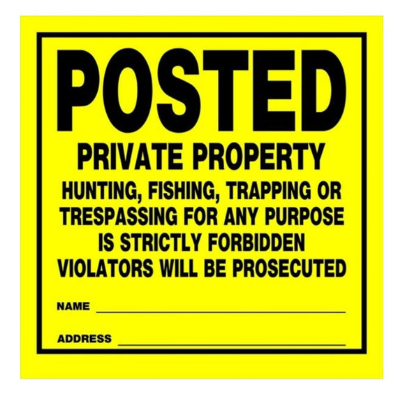Hillman 843388 11 in. x 11 in. Posted Private Property Signs 25-Pack
