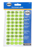 Hillman 848617 Removable Adhesive Numbers Price Stickers Labels - 600 pcs.