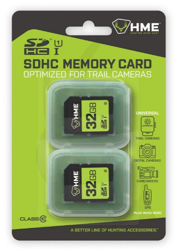 HME Products HME-32GB-2PK 32GB SD Cards SDHC Memory Card for Trail Camera 2-Pack