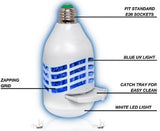 PIC IKC LED Light Bulb White Plastic 3 Light Modes UV Light Attract Bugs