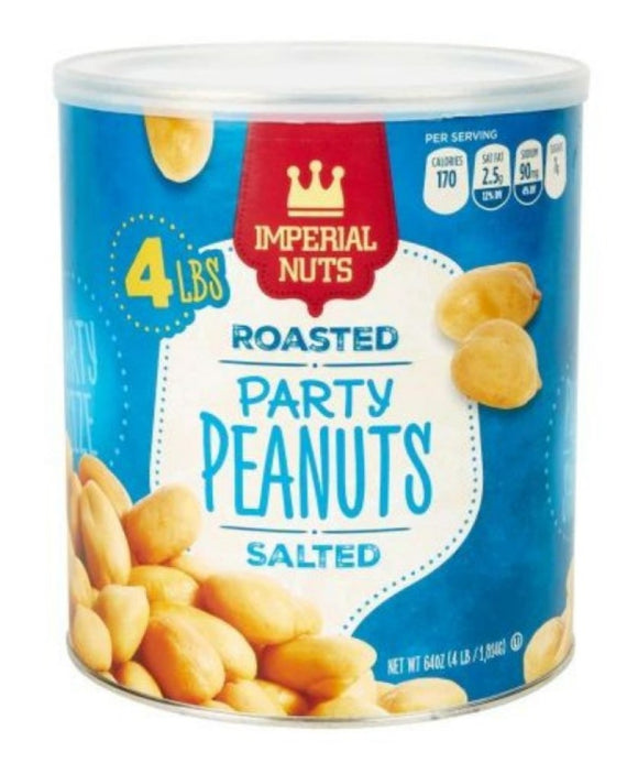 Imperial Nuts 46446 Roasted and Salted Party Peanuts 64 oz.