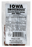 Iowa Smokehouse IS-5JP High-Quality Cracked Black Pepper Beef Jerky, 5 oz.