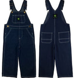 John Deere JFBV061N3C65 Toddler Boys' Cotton Denim Overalls Zip Front, 4T