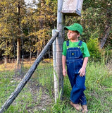 John Deere JFBV061N3C65 Toddler Boys' Cotton Denim Overalls Zip Front, 4T