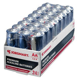 JobSmart 7151-24S AA Premium Alkaline Batteries 1.5V Performance, Pack of 24