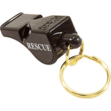 Kemp 10-421-BLK Pealess Fox Whistle, Black