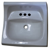 Kohler K-2005-0 Kingston 16" Wall Mounted Bathroom Sink with Overflow White