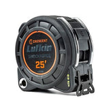 Crescent L1125B-02 Shockforce Nite Eye Tape Measure Matte Black, 1-3/16" x 25 ft