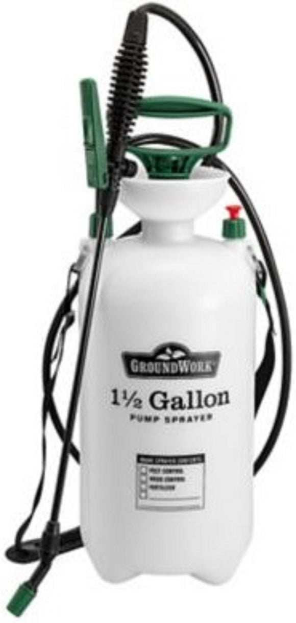 GroundWork LFSX-6B Pump Sprayer 1.5 gal. For Indoor and Outdoor