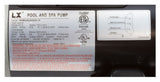 Lingxiao Pump 48WUA2002C-II Pump LX 48WUA 2.0hp, 230v, 2-Spd, 48Fr, 2"