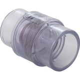 Magic Plastics 0830-15C Valve Assembly Check Air .25lb 1.5" Slip 2" Spigot Clear