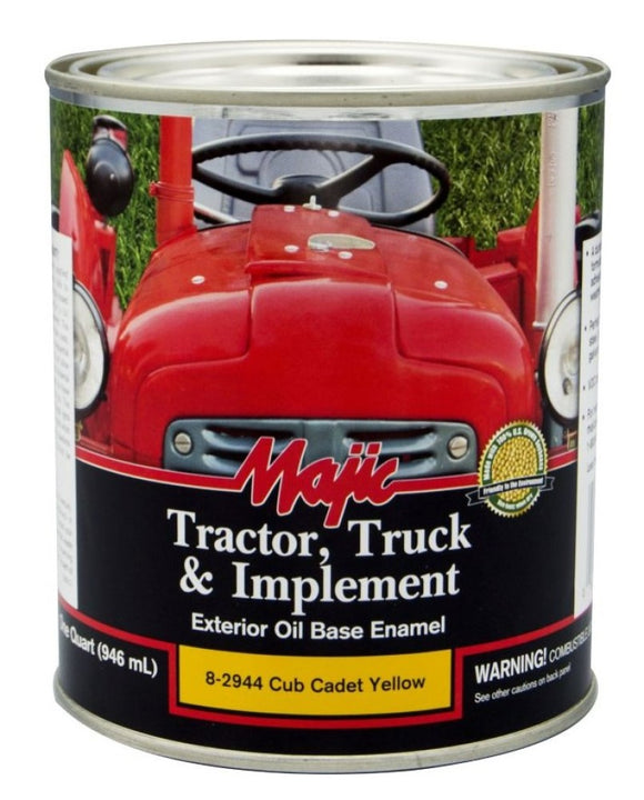 Majic 8-2944-2 Tractor Truck & Implement Enamel Paint Cub Cadet Yellow, 1 qt.