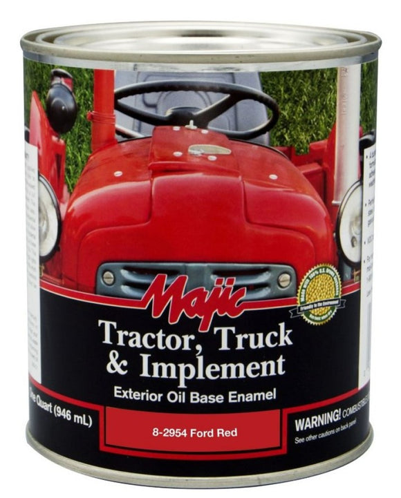 Majic 8-2954-2 Tractor Truck & Implement Enamel Paint Ford Red 1 qt.