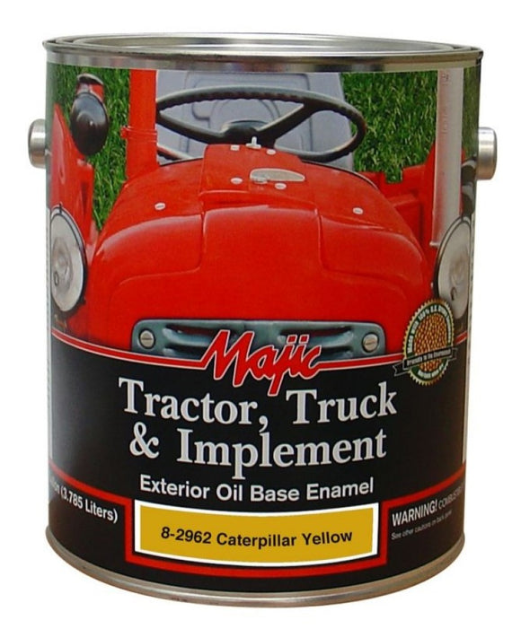 Majic 8-2962-1 Tractor Truck & Implement Enamel Paint Caterpillar Yellow 1 gal.