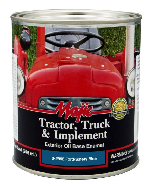Majic 8-2968-2 Tractor Truck & Implement Enamel Paint Ford/Safety Blue 1 qt.