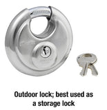 Master Lock 40DPF Stainless Steel Outdoor Lock, Shackle Discus Padlock