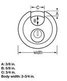 Master Lock 40DPF Stainless Steel Outdoor Lock, Shackle Discus Padlock