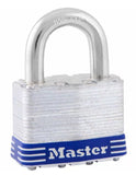 Master Lock 5D 3/8 in. Diameter Shackle Laminated Steel Padlock, Dual Lock