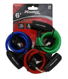 Master Lock Multi-purpose Keyed-alike Bike Lock w/ 8mm Cables, 6 ft.- Count of 3