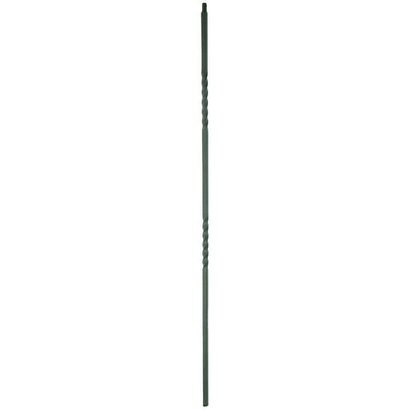 1/2 in. x 44 in. Matte Black Metal Double-Twist Baluster