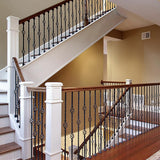 44 in. x 1/2 in. Matte Black Metal Double Basket Baluster
