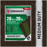 JobSmart MDBG2020 Outdoors Poly Tarp Brown & Green 20 ft. x 20 ft. Polyethylene