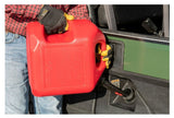 Midwest Can 5610 Gasoline Can Fuel Container Jug with Spout 5 gallon Capacity, Red
