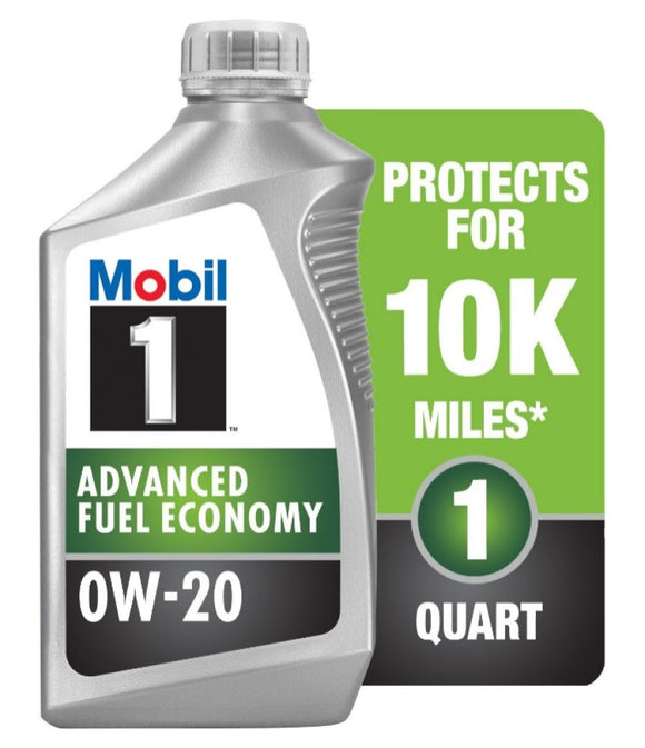 Mobil 124184 Advanced Fuel Economy Full Synthetic 0W-20 Motor Oil 1 Quart