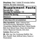 Melatonin Fast Dissolve - Strawberry - 5 MG (150 Tablets)